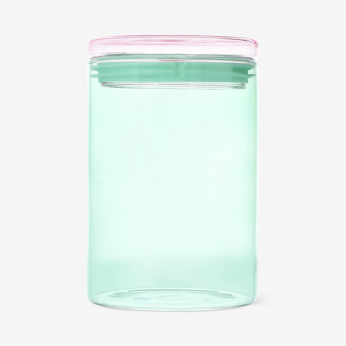 Green glass storage jar - 900 ml