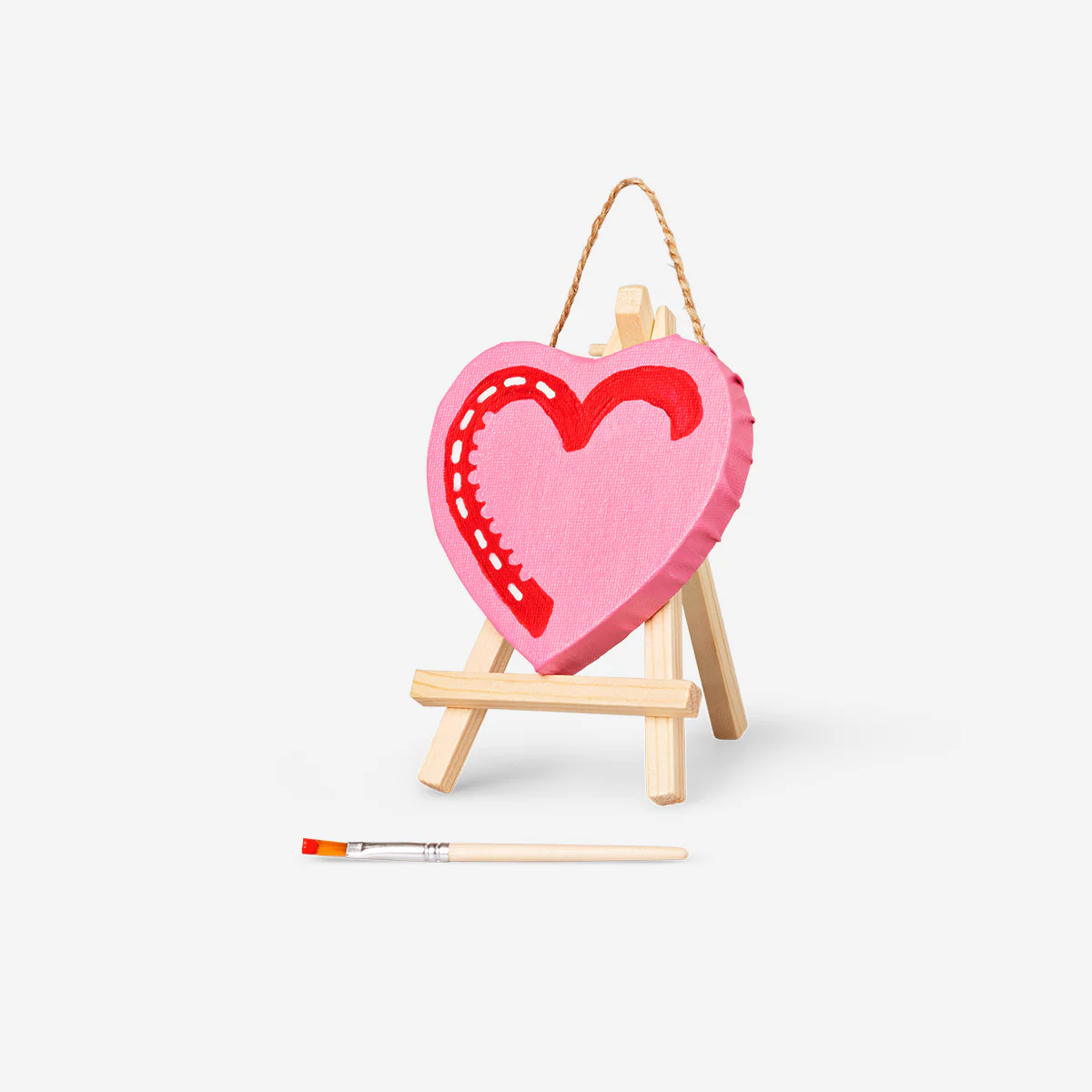 Small heart canvas with easel
