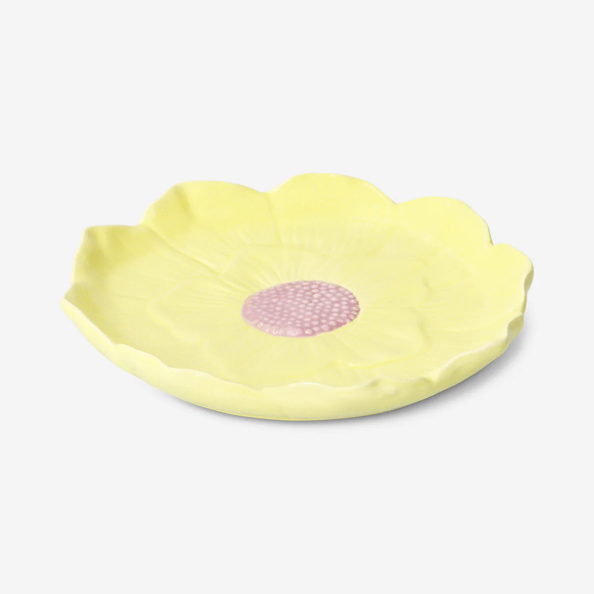 Yellow flower plate - 19 cm