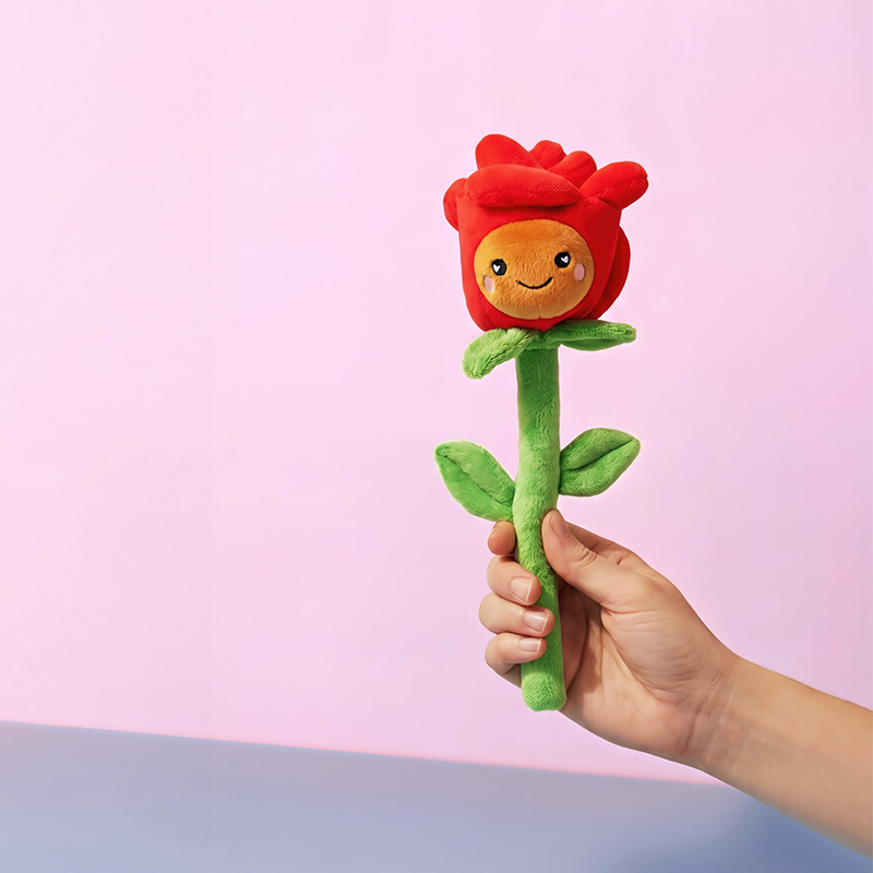Plush toy - Plush rose with smiley face