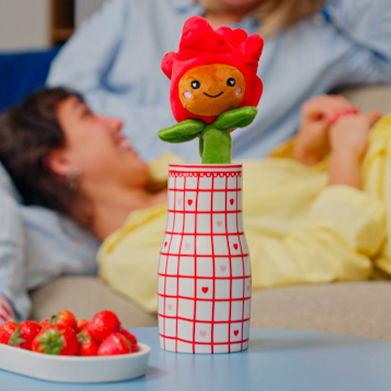 Plush toy - Plush rose with smiley face