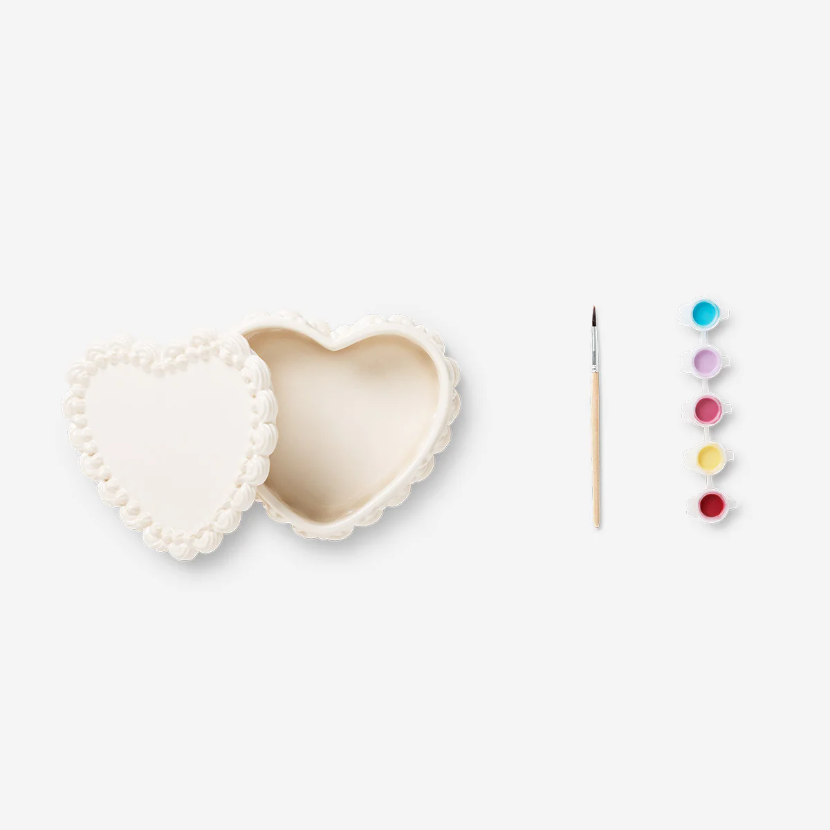 DIY decorative heart cake jar