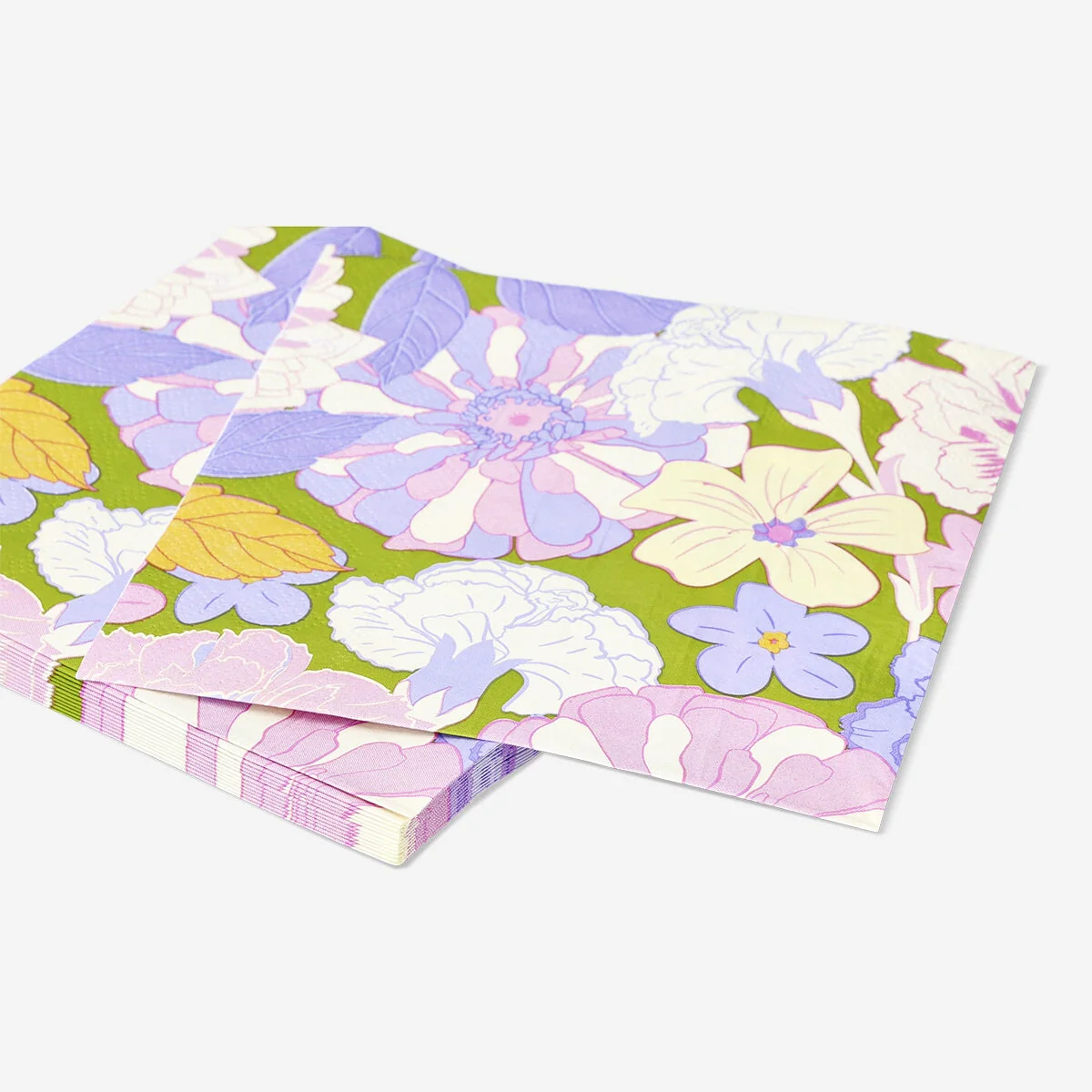 Napkins with flowers - 15 pcs