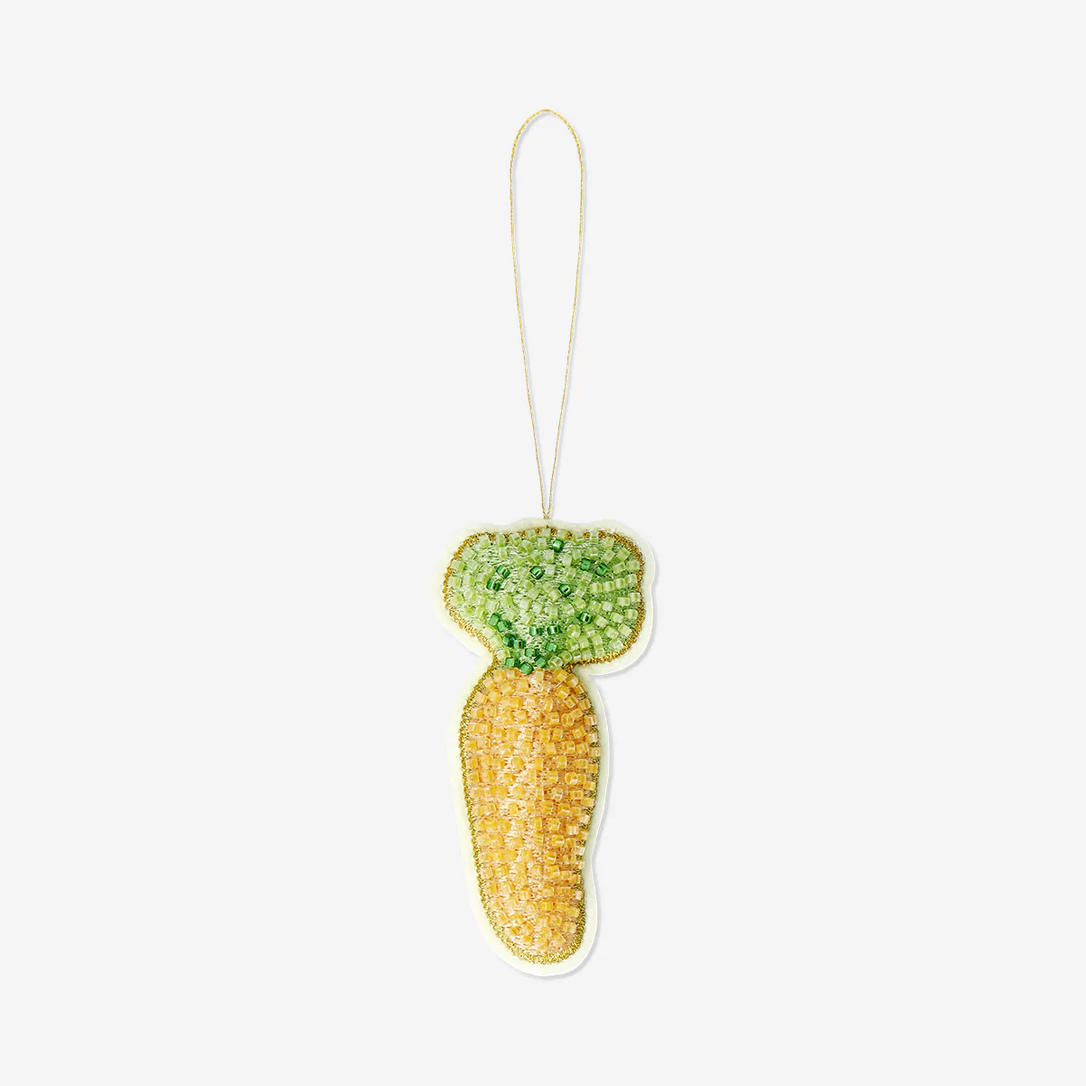 Hanging ornament - Carrot with beads
