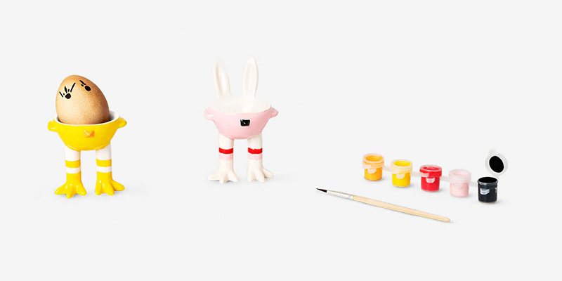 DIY ceramic egg cups