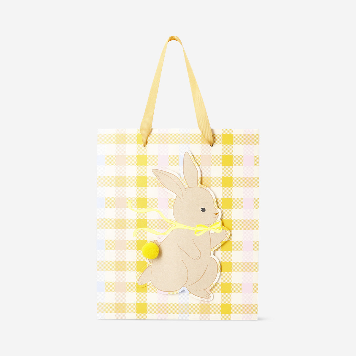 Image of Gingham gift bag with bunny