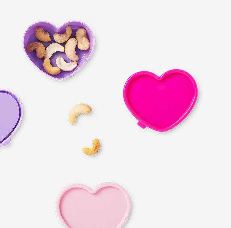 Heart shaped snack boxes - 5 pcs