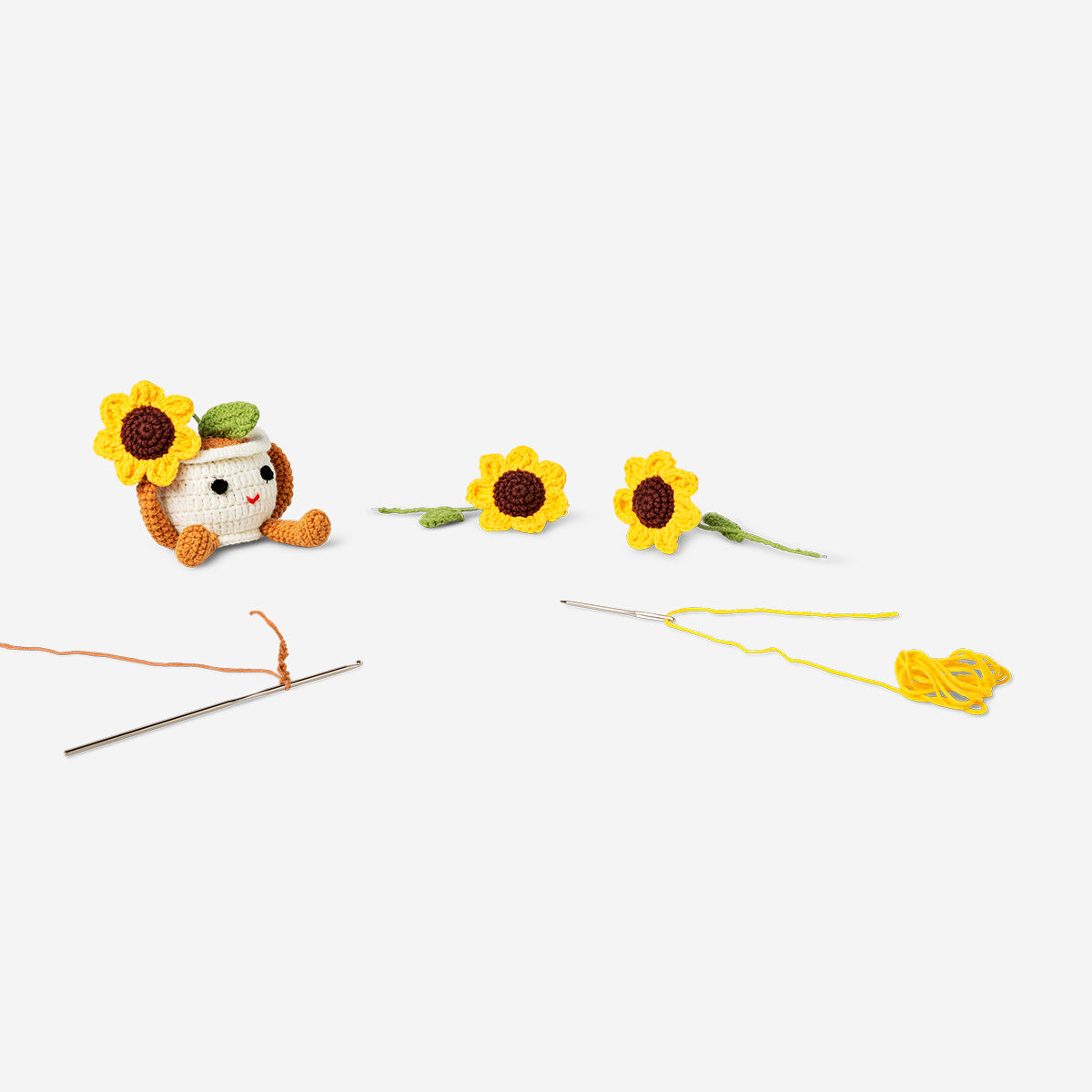 Image of DIY crochet sunflowers kit