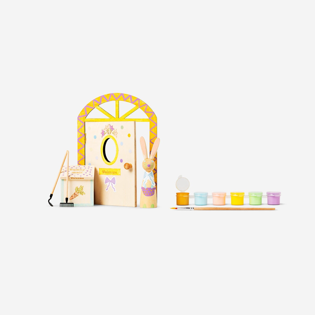 Image of Paint-your-own Easter bunny house decoration