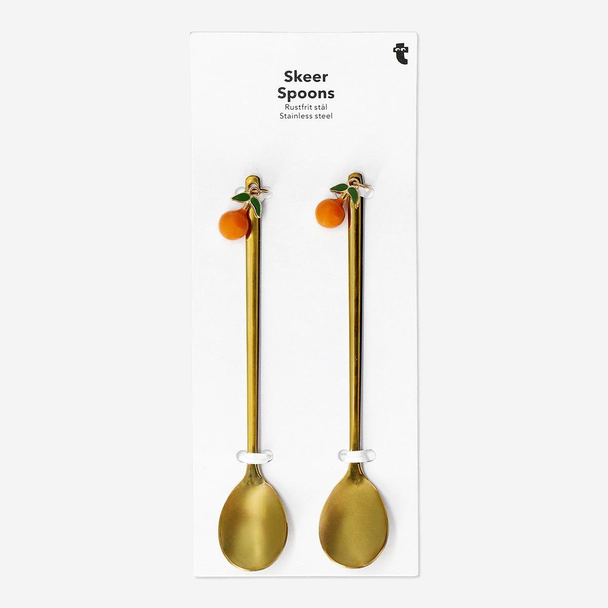 Image of Gold spoons with oranges - 2 pcs