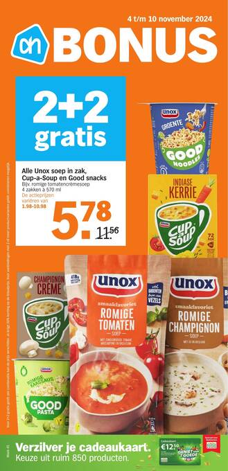 Alle unox soep in zak cup a soup en good snacks