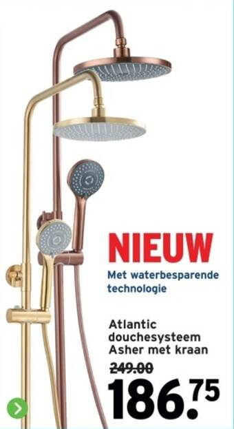 Atlantic douchesysteem Asher met kraan