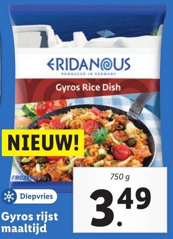 Gyros rijst maaltijd