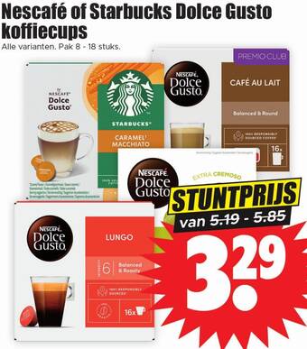 Nescafé of Starbucks Dolce Gusto koffiecups