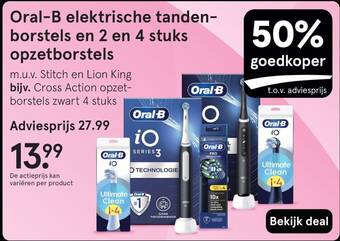 Oral-B elektrische tanden borstels en 2 en 4 stuks opzetborstels
