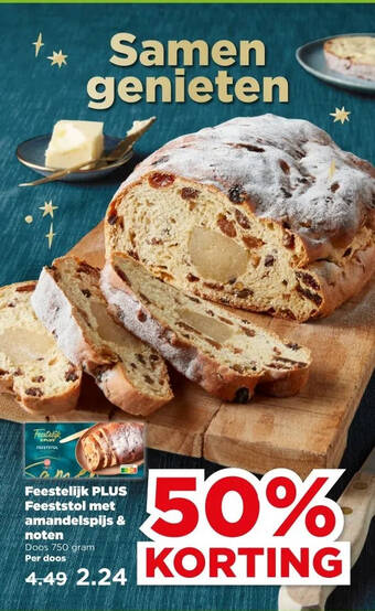 Feestelijk PLUS Feeststol met Amandelspijs & Noten