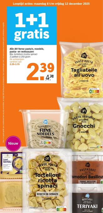 Alle AH Verse pasta's, noedels, pasta en woksauzen