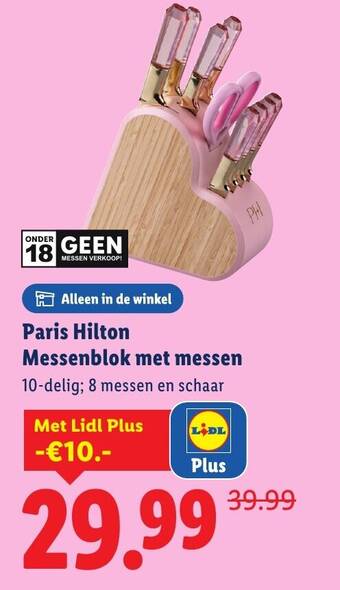 Paris Hilton Messenblok met messen