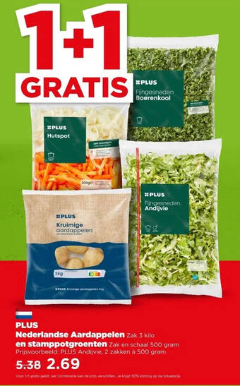 PLUS Nederlandse Aardappelen , en stamppotgroenten