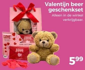 Valentijn beer geschenkset