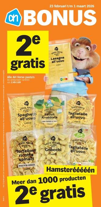 Alle AH Verse pasta's