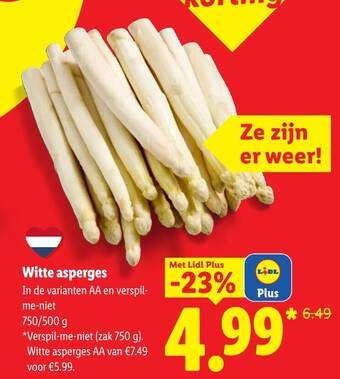 Witte asperges