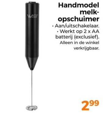 Handmodel melk- opschuimer