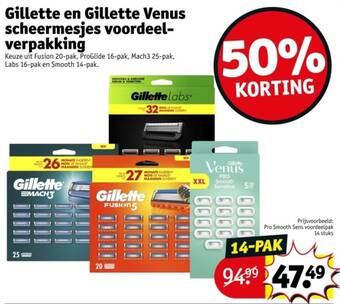 Gillette en Gillette Venus scheermesjes voordeelverpakking