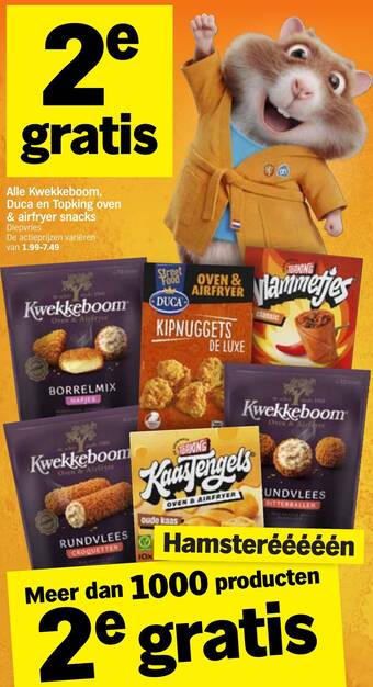 Alle Kwekkeboom, Duca en Topking oven & airfryer snacks
