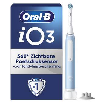 Oral-B iO 3S Blauwe Elektrische Tandenborstel By Braun - 1 stuk