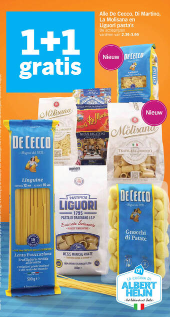 Alle De Cecco, Di Martino, La Molisana en Liguori pasta's