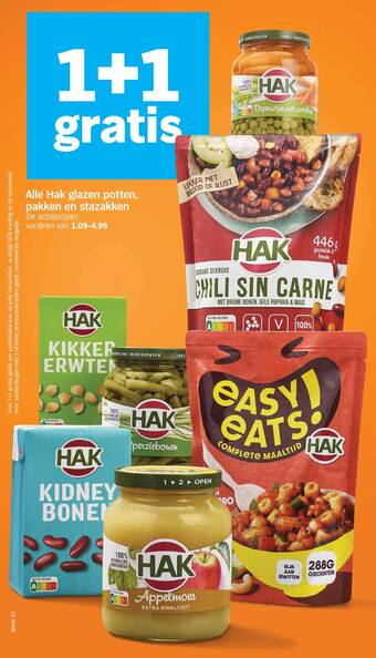 Alle Hak glazen potten, pakken en stazakken