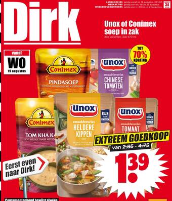 Unox of conimex soep in zak
