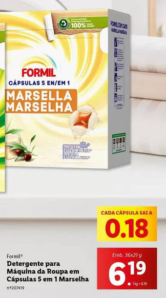 Formil - detergente para maquina da roupa em capsulas 5 em 1 marsella