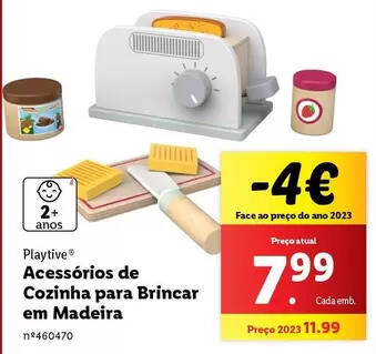 Playtive - acessórios de cozinha para brincar em madeira