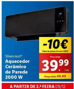 A+ - aquecedor ceramico de parede 2000 w