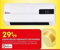 Delba - aquecedor ceramico de parede