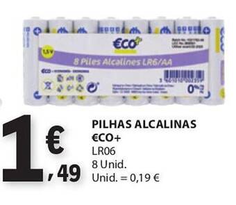 Pilhas alcalinas €co+