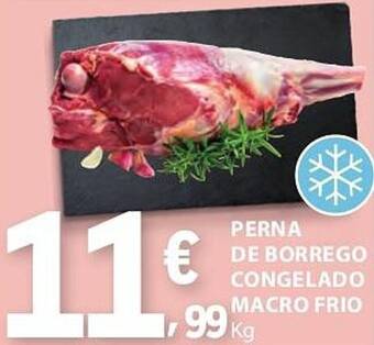 Perna de borrego congelado macro frio