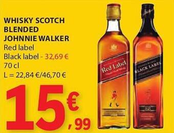 Whisky scotch blended johnnie walker