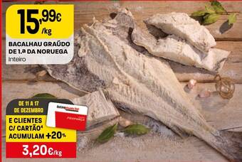 Bacalhau graūdo de 1.a da noruega inteiro