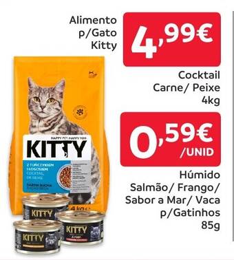 Alimento p/Gato Kitty Húmido Salmão/ Frango/ Sabor a Mar/Vaca p/Gatinhos