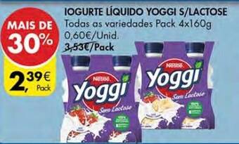 Iogurte líquido yoggi s/lactose