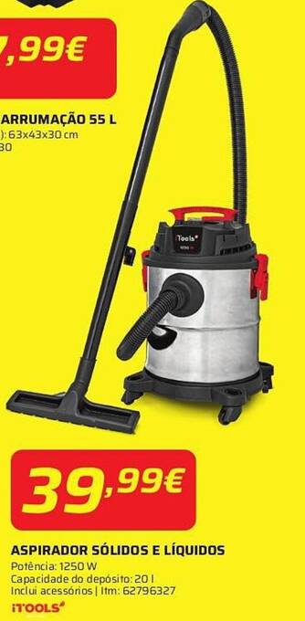 Aspirador sólidos e líquidos