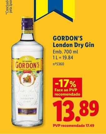 GORDON'S London Dry Gin
