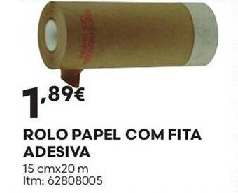 Rolo papel com fita adesiva