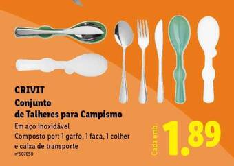 CRIVIT Conjunto de Talheres para Campismo
