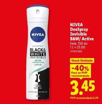 NIVEA DeoSpray Invisible B&W/ Active
