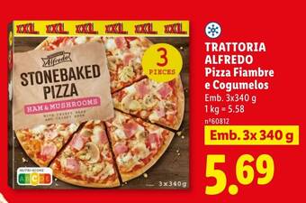 Trattoria alfredo pizza fiambre e cogumelos