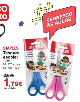 Staples tesoura escolar